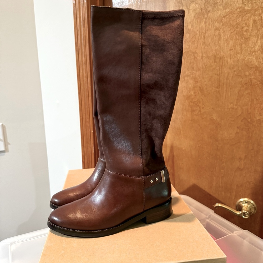 Cole Haan Chestnut Leather Tall Boots